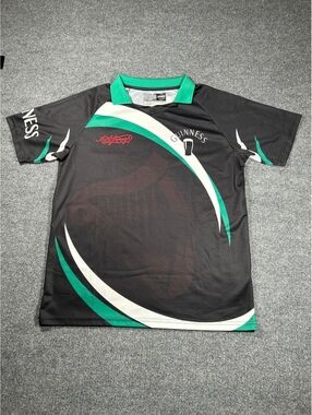 Guinness Black and Green Polo Shirt with Logo